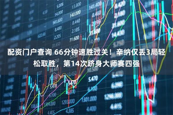 配资门户查询 66分钟速胜过关！辛纳仅丢3局轻松取胜，第14次跻身大师赛四强