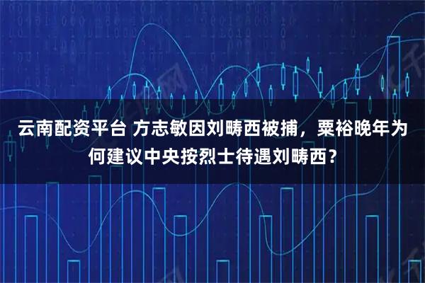 云南配资平台 方志敏因刘畴西被捕，粟裕晚年为何建议中央按烈士待遇刘畴西？