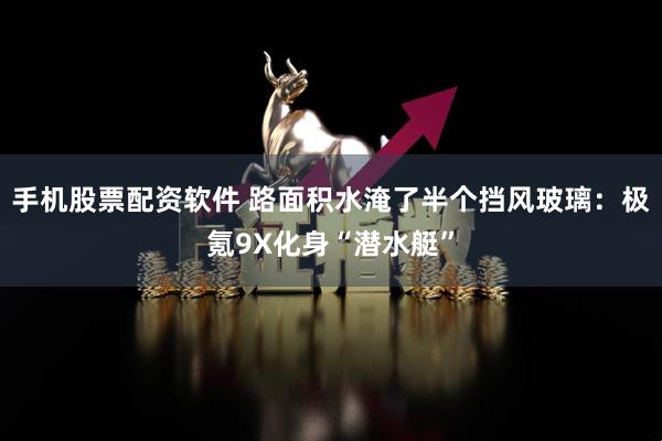 手机股票配资软件 路面积水淹了半个挡风玻璃：极氪9X化身“潜水艇”
